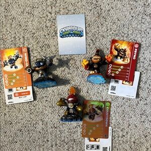 Skylanders Blue and Orange Video Game Figurines Set
